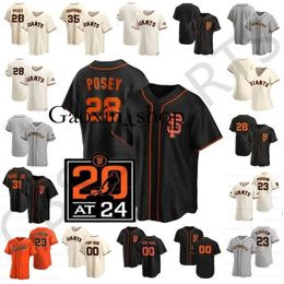 Gaoxin La Stella Mike Yastrzemski Baseball Jersey Joc Pederson Crawford Logan Webb Evan Longoria Brandon Belt Joey Bart Giants Buster Posey Lamonte