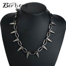 Rivets CBB material Chokers Punk Goth Handmade Choker Necklace Silver Spike Rivet Necklace EMO Rock Gothic Chocker2441