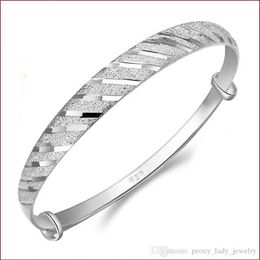 925 sterling silver items jewelry charm bracelets bangle chinese vintage strip line bright 208O