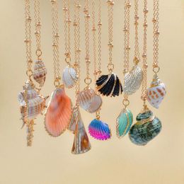 Chains Bohemian Natural Shell Necklace Beach Pendant Fashion Summer Conch Jewelry Ladies Party Gift