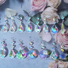 Garden Decorations 1PCs Crystal Suncatcher 9cm Curtain Pendant Sun Catcher AB Colour Rainbow Chaser Glass Prism Outdoor Window Home Decor 231216