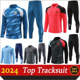 2024 men tracksuit training suit 23/24 football sportswear chandal futbol survetement jym size S color RED