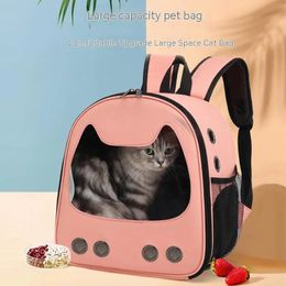 Cat s Crates Houses Oulylan Pet Bag Cat Bag Pets Backpack Outgoing Carry Cats Double Shoulder Bag Travel Breathable Bags s Supplies 231216