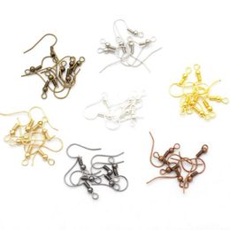 New 1000pcs lot Earring Findings Earrings Clasps Hooks Fittings DIY Jewellery Making Accessories Iron Hook Earwire Jewellery 20x17mm313K