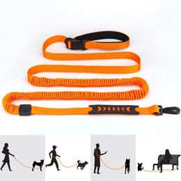 Dog Collars Leashes Hands Free High Qulity Retractable Hands Free Dog Leash For Running Dual Handle Bungee Leash Reflective For Large Pet Supplies 231216