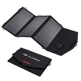 Chargers ALLPOWERS Flexible Foldable Solar Panel 5V 18V High Efficience Battery Charger 21W Phone for Travel Iphone 231216