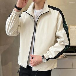 Men's Jackets Korean Fashion Spring And Autumn Casual Streetwear Side Stripe Men Clothing 2023 Brand Lightweight Coats