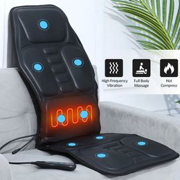 Heating Full Body Massager Cushion Shiatsu Electric Back and Neck Masssage Shoulder Waist Pain Relief Car Chair Office Seat Pad 231226