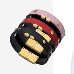 brand charm bracelets luxury jewelry female designer leather bracelet high-end elegant fashion gift with logo and box238i