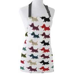 Aprons Pet Dog Colourful Cute Cartoon Pattern Kitchen Apron Women Adult Female Home Cooking Baking Cleaning Bibs Tools 231216