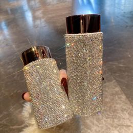 Water Bottles Mini Portable Insulation Cup 316 Stainless Steel Light Luxury Diamond Inlaid Car Accompanying