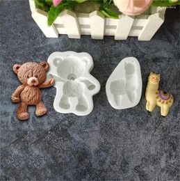 Baking Moulds 3d Animal Alpaca Silicone Mould Candy Cupcake Decoration Fondant Pastry Chocolate Resin Handmade DIY