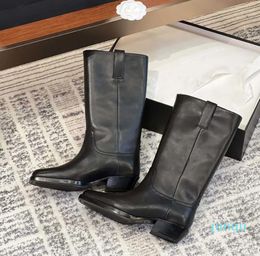 Knight Boots Luxury Short Boots Women's Leather Boots High quality fashion boots size