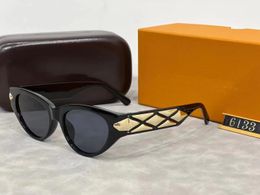Luxury Designer for women Sunglasses Cat Eye Sunglasses Personalised Design Gold Leg Sunglasses Driving Travel Shopping Beach with box