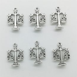 50pcs Lot Scales Libra Charms Pendants Retro Jewellery Accessories DIY Antique silver Pendant For Bracelet Earrings Keychain 22 18mm216e