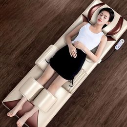 Back Massager Electric Massage Mattress Airbag Kneading Vibrating Mat For Neck Leg Moxibustion Therapy Body Waist Relaxation Pain Relief 231216