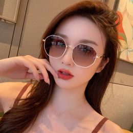 New fashion big frame slim sunglasses female outdoor sun protection mirror manufacturer wholesale TMJ863