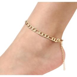 3 styles Anklets Gold Thin Chain Ankle Charm Anklet quality Leg Bracelet Foot Jewelry various size anklets Bracelets versatile gifts punk anklet set gift