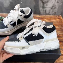 Stadium amirlies am amis imiri amiiri ma1 Men Women platform Shoes MA1 laceup Bread Shoes Luxury Designer Mesh leather amari Hardware amirl Leather Trainers Sn R4VF