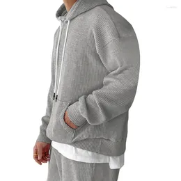 Men's Tracksuits Clothes Casual Sports Suit European Cotton Plush PLus Size Solid Hooded Sweater Pants Tracksuit