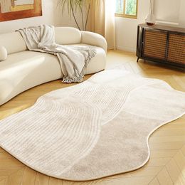 Carpets Living Room Irregular Shape Carpet Fluffy Plush Thicken Rugs for Bedroom Decor Home Floor Mats Custom Tapete Para Salas Tapetes 231216