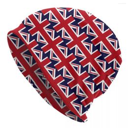 Berets Union Jack Flag Of The UK Skullies Beanies Caps Men Women Unisex Fashion Winter Warm Knit Hat Adult Kingdom British Bonnet Hats