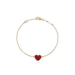 lucky clover heart bracelet brand letter-V cleef tennis chain charm bracelets mens designer jewelry for women party Christmas Pres230q