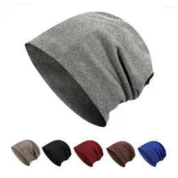 Berets Stylish Autumn Winter Warm Hat For Women Casual Stacking Woollen Bonnet Cap Men Hats Solid Colour Hip Hop Unisex Female Beanies