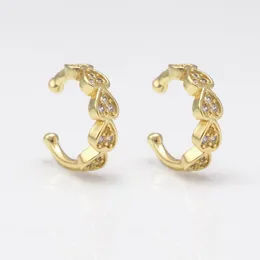 Hoop Earrings Non-Piercing Ear Clips For Women Gold Colour Buckle Hoops C Shape Jewellery Accessories Dinner Party Cuffs