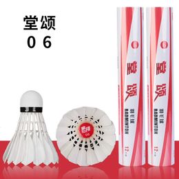 Badminton Shuttlecocks Goose Feather Badminton Ball Professional Game Training Anti-Playing 12 231216