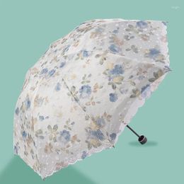 Umbrellas 2023 Nieuwe Collectie Lace Regen Parasol Vrouwen Mode Gebogen Prinses Paraplu Vrouwelijke Creatief Cadeau