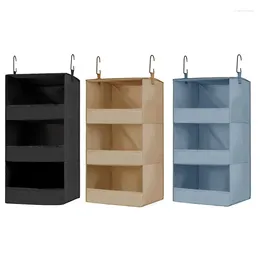 Storage Bags 3-Shelf Hanging Closet Organiser And Collapsible Shelves For