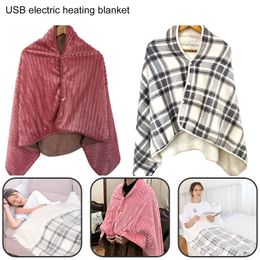 Electric Blanket USB Electric Blanket Electric Heating Shawl Multifunctional 3 Heat Settings Soft Cold Protection Wearable Electric Warmer 231216