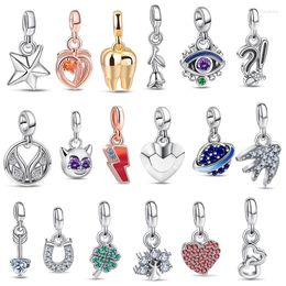 Loose Gemstones 2023 Me Mini Charm Star Rose Clear Swallow Eye Zircon Dangle Fit Original Bracelet 925 Sterling Silver Jewellery Gift