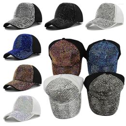 Ball Caps Fashion Luxury Women Girls Adjustable Shiny Sequins Cap Sunscreen Hats Baseball Rhinestones