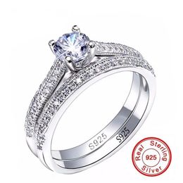 SONA CZ Diamant Engagement Rings Set 925 Sterling Silver Rings For Women Band Wedding Rings Promise Ring Bridal Jewelry2127