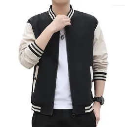 Men's Jackets Spring And Autumn Men Baseball Jacket Stand Collar Korean Style Casual Coats 2024 Male Loose Bomber 5XL