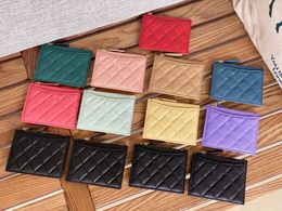 10A Mirror Top Leather Wallet Designer Clip Wallet Soft Women's Card Bag Channel Coin Wallet Fashion Cardholder Wallet 45