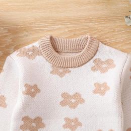 Clothing Sets Born Infant Baby Girl 3 Pcs Outfits Flower Long Sleeve Jumper Top Sweaters Shorts Headband Clothes Set