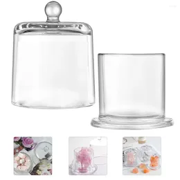 Candle Holders Bottle Glass Cover Candy Box Table Top Decor Butter Keeper Holder With Dome