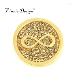 Pendant Necklaces Vinnie Design Jewelry 33mm Infinito Crystal Coin Disc For My Coins Necklace