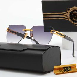 Sunglasses Designer 2023 fashion eyewear New RAND EVO ONE Style Frameless Pilot men women Vintage Brand Design UV400 Sun Glasses DITA With Case