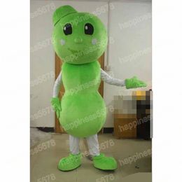 Adult size Green beans Mascot Costumes Cartoon Character Outfit Suit Carnival Adults Size Halloween Christmas Party Carnival Dress suits For Men Women