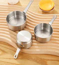 Storage Boxes 304 Stainless Steel Korean Dish Golden Dipping Pot Sauce Barbecue Two Three Partitions