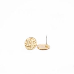 Fashion Round Earring Irregular Pattern Surface Design Stud Earrings Environmental Protection Zinc alloy Material Suitable For Wom287n