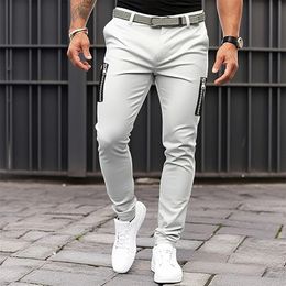 Men's Pants 2023 Autumn Fashion Mens Stretch Korean Casual Slim Fit Elastic Waist Jogger Business Classic Trousers Male 231216