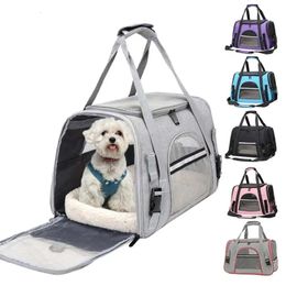 Cat s Crates Houses Dog Bag With Thick Cotton Cushion Pet Aviation Backpack Anti-suffocation Portable Travel Bag Pet Dog Bag Mesh Outdoor 231216