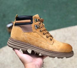 designer CAT boots second shift steel toe work boot martin khaki yellow high snow boots rain winter warm mens trainers sneakers booties sheepskin