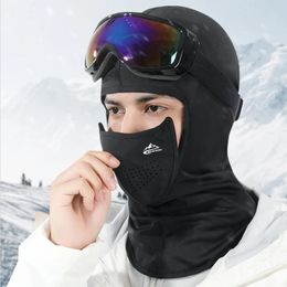 Cycling Caps Masks Winter Ski Mask Magnet Adsorption Face Protection Warm Breathable Windproof Easy to Take Off Riding Neck Coldproof Headgear 231216
