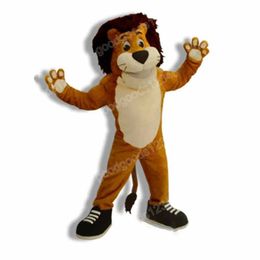 Happy Lion Mascot Costumes Christmas Cartoon Character Outfit Suit Character Carnival Xmas Halloween Adults Size Birthday Party Outdoor Outfit
